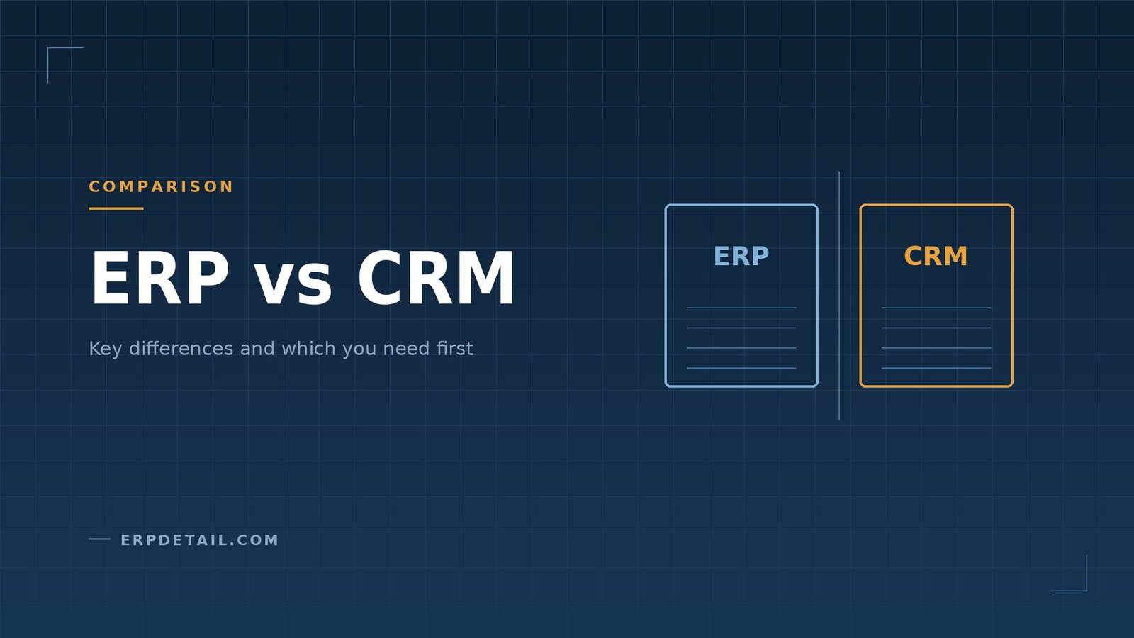 ERP vs CRM: Key Differences and Which One Your Business Needs First