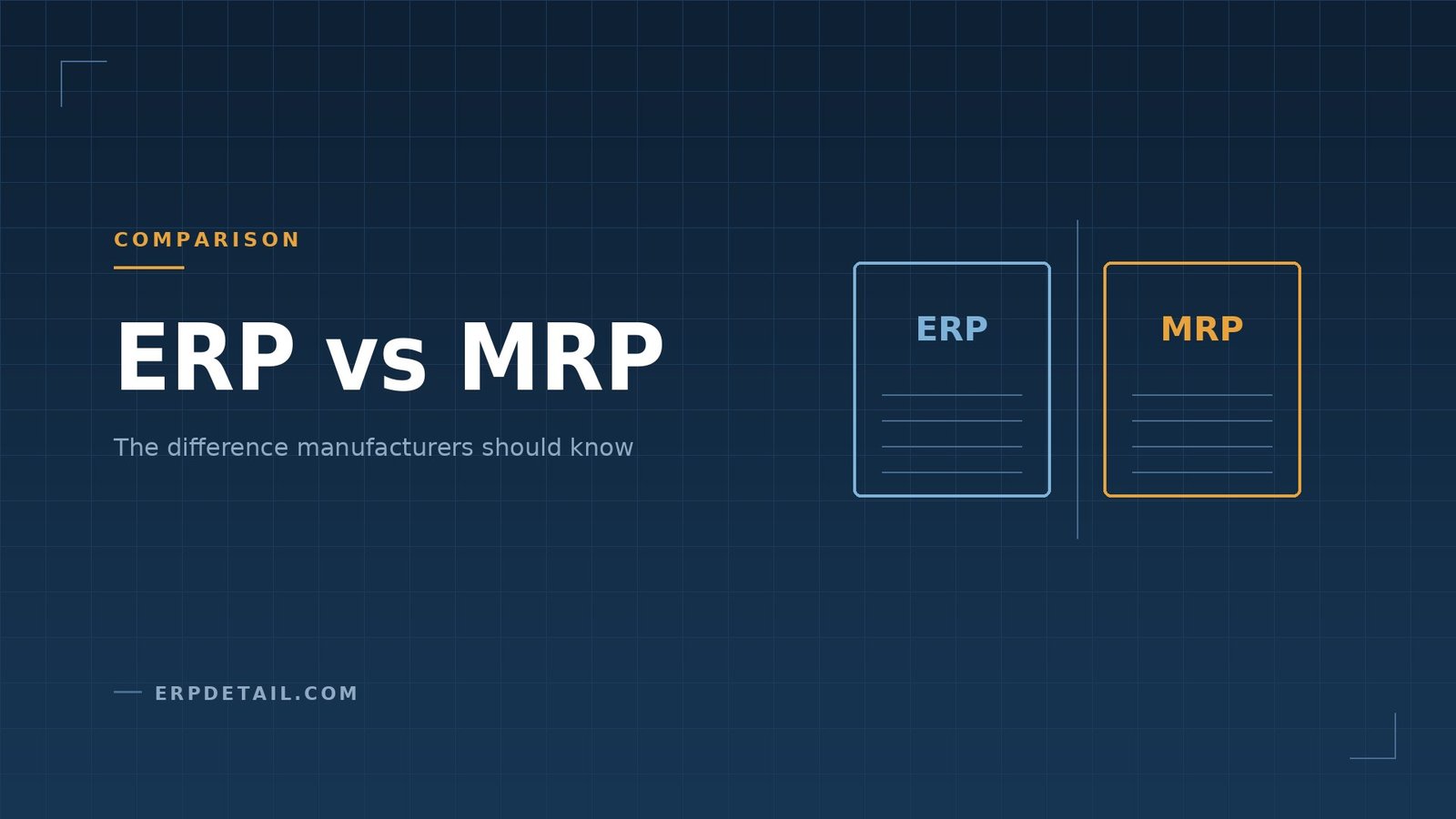 ERP vs MRP: The Difference Every Manufacturer Should Understand