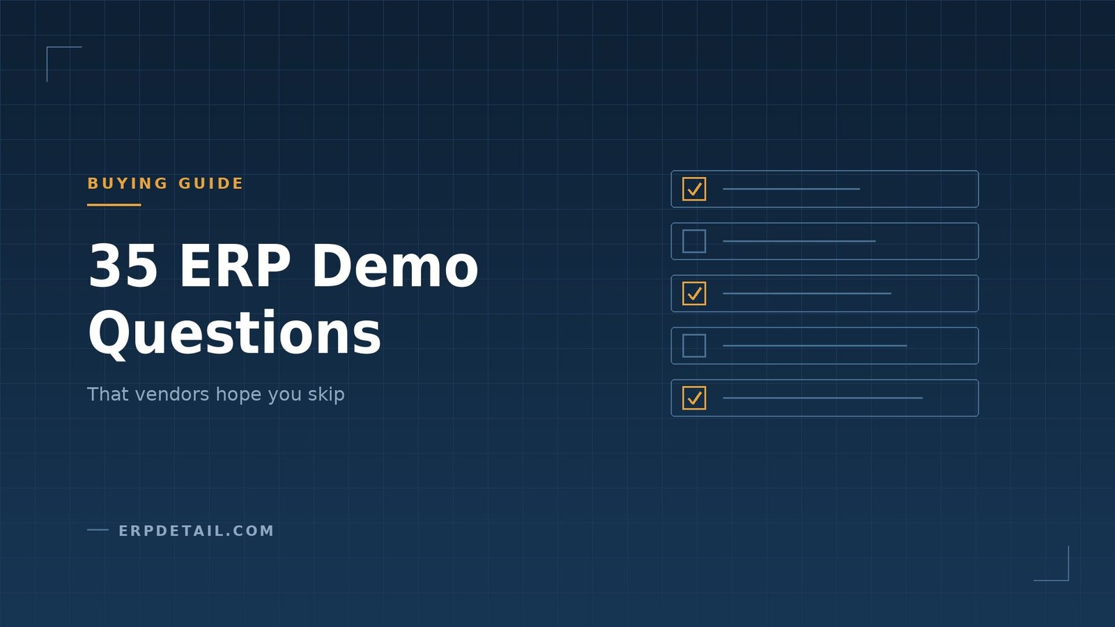 ERP demo questions
